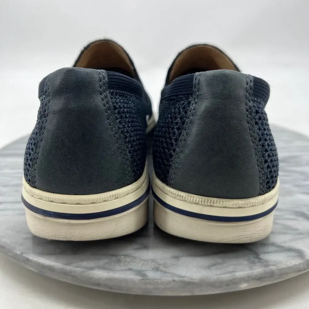 Johnston & Murphy Mens 9 Shoes Navy Trenton Knit Slip On Walking Comfort 25-3637